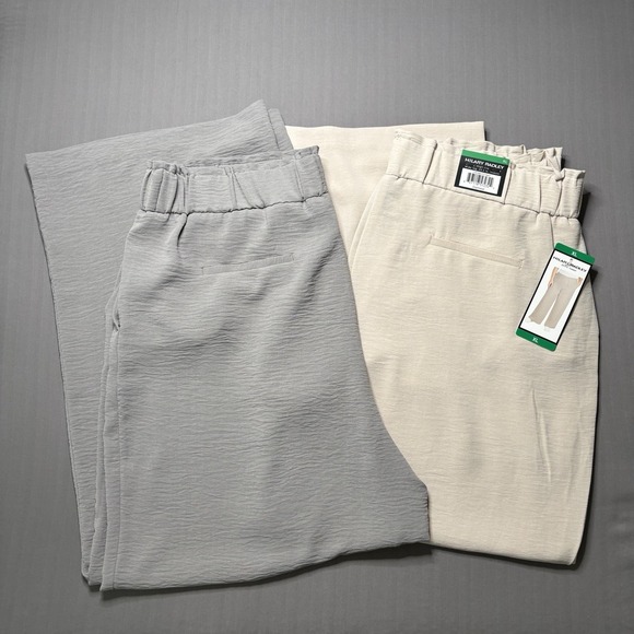 Hilary Radley Pants - Hilary Radley Women's Wide Leg Crinkle Pants Bundle XL Elastic Pull On Coastal